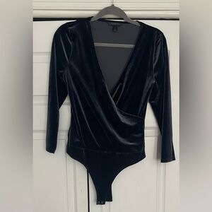 Banana Republic Blue Velvet Bodysuit